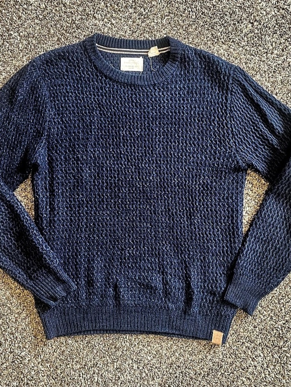 Weatherproof Blue Men's Textured Crewneck Sweater Size Medium